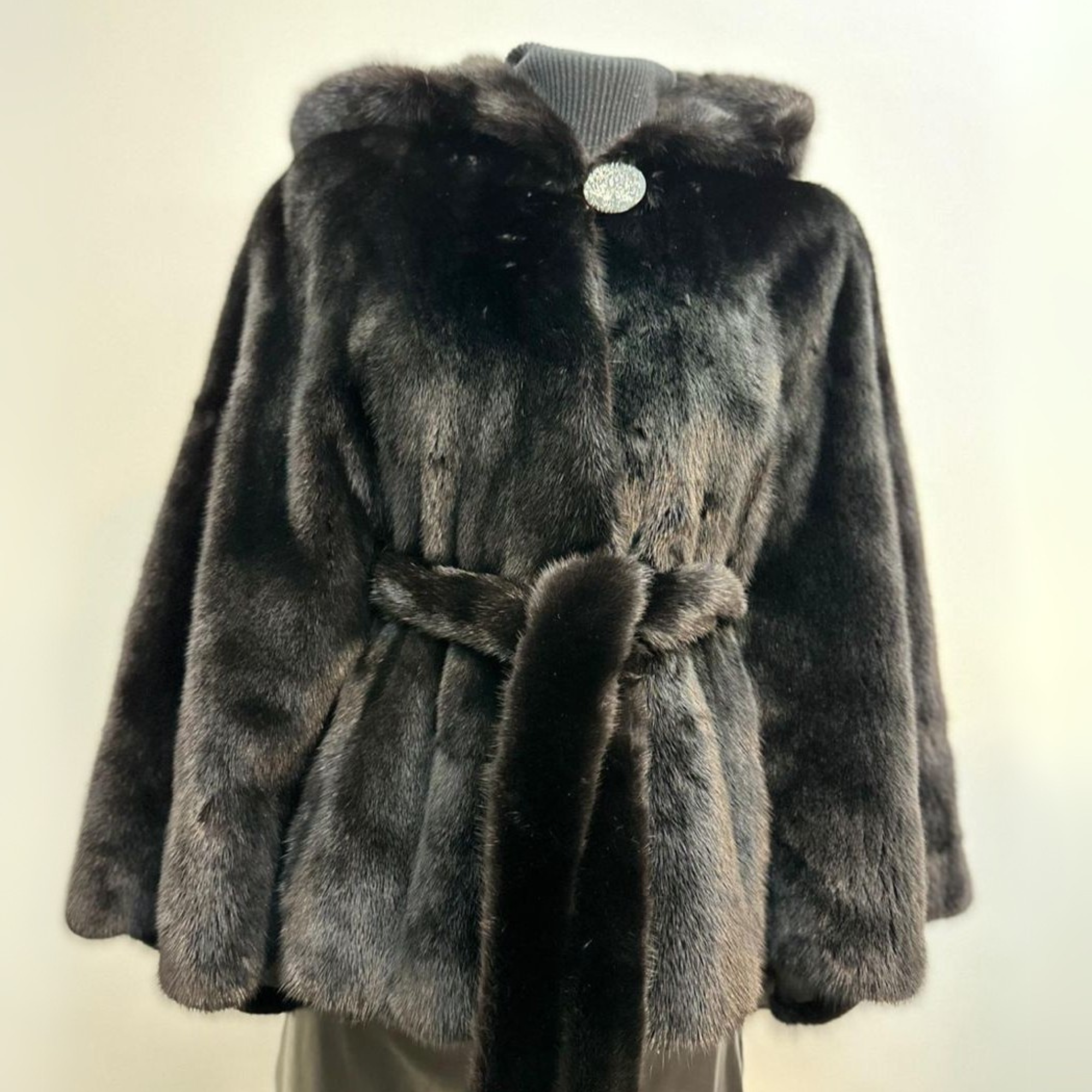 Mink Fur Coat - Black