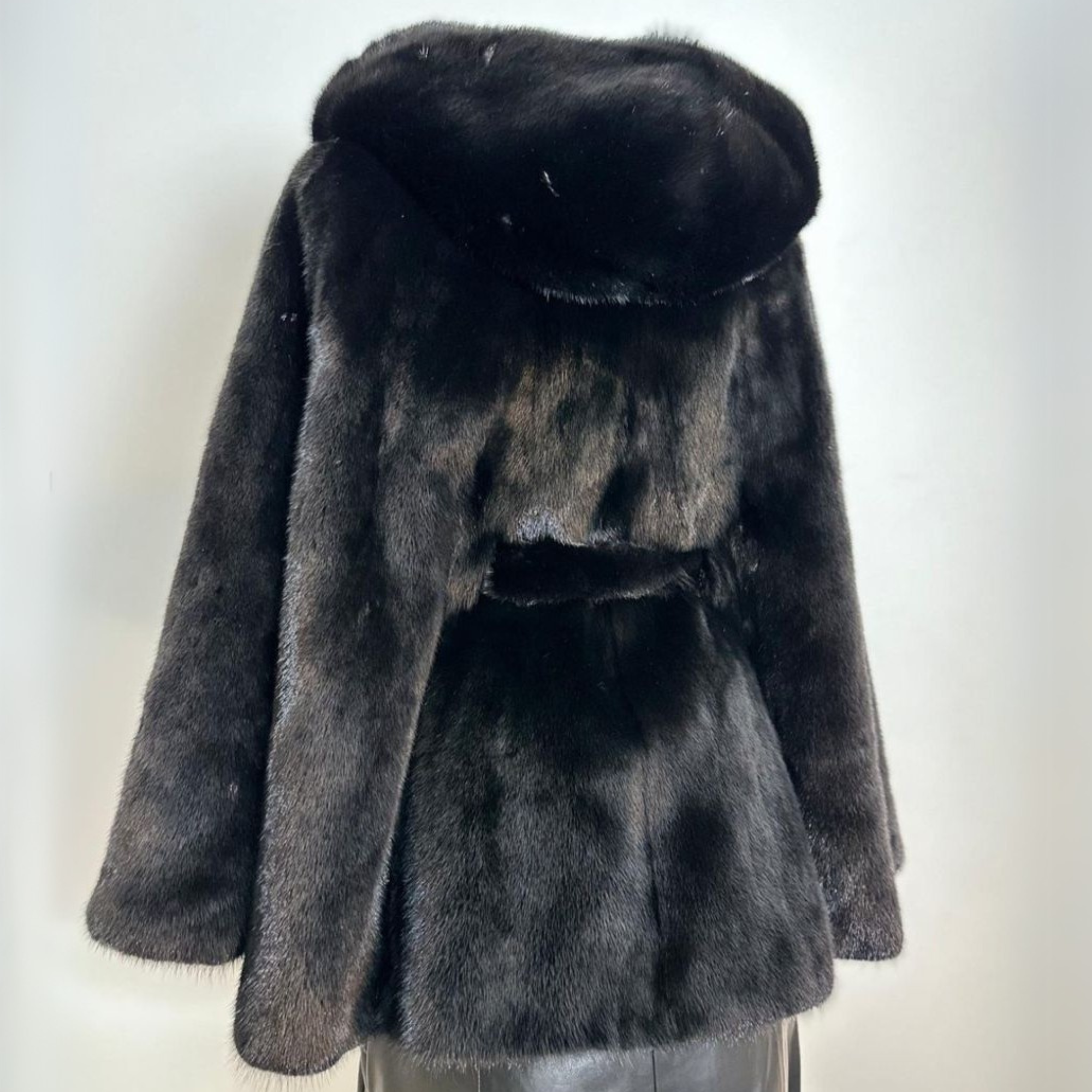 Mink Fur Coat - Black