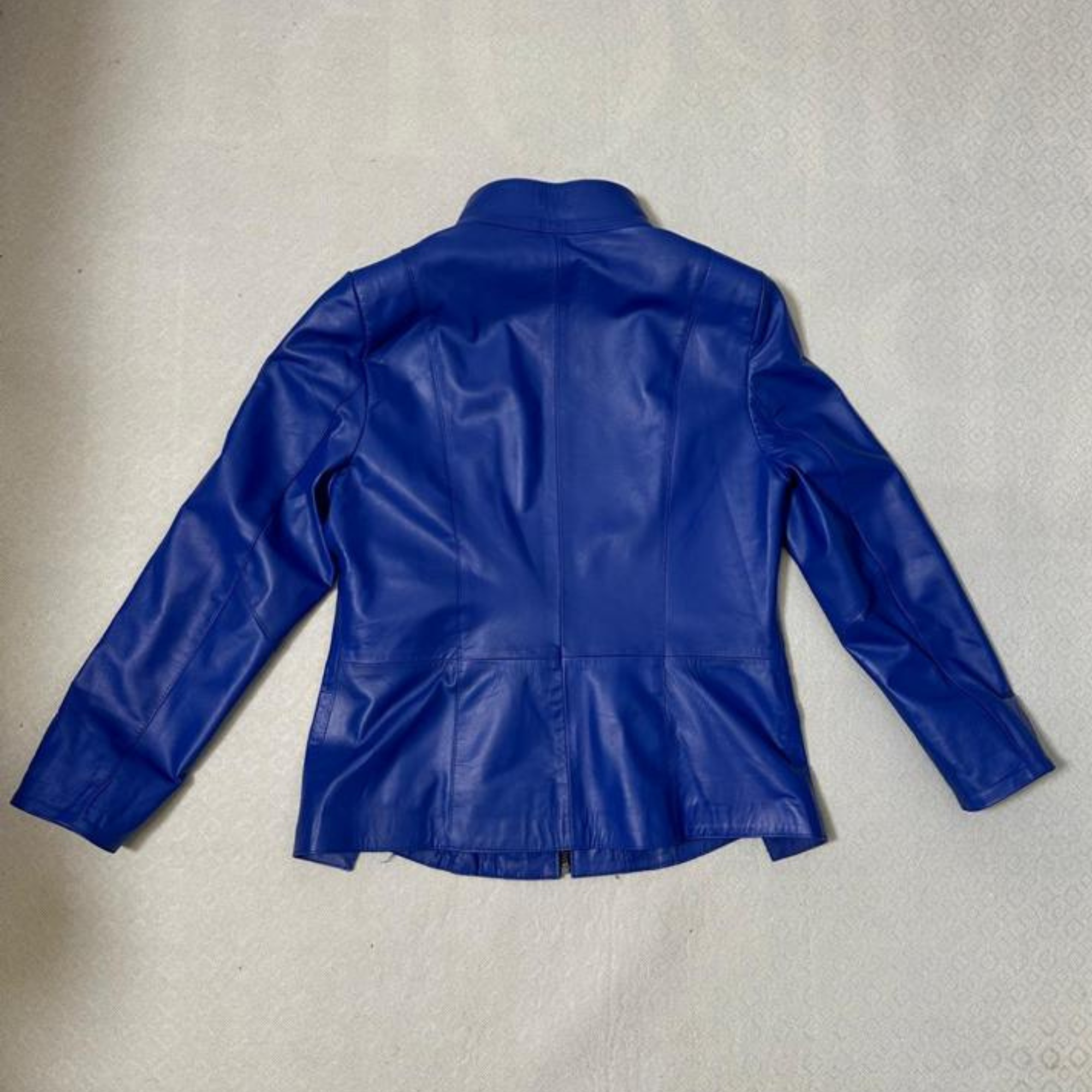 Lamb Leather Jacket - Royal Blue