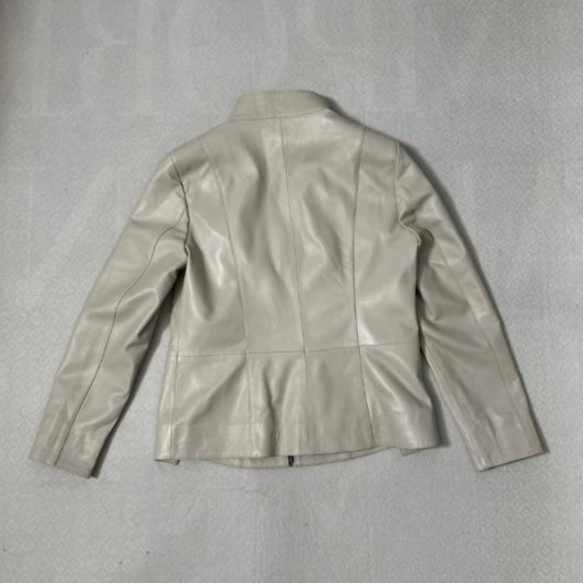 Lamb Leather Jacket - Cream