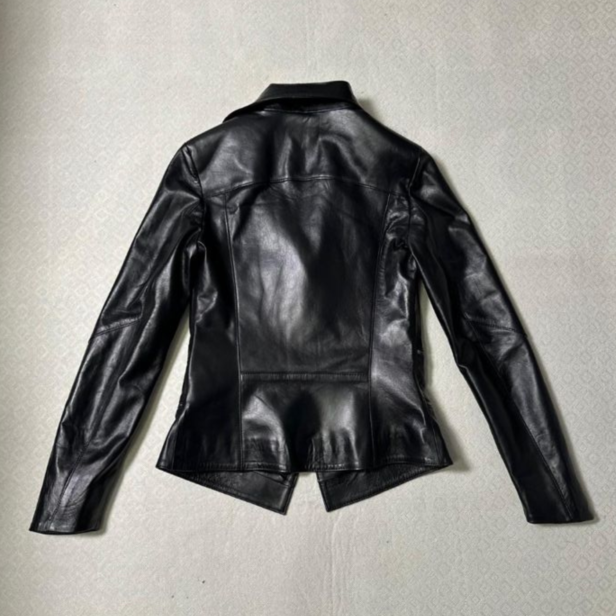 Biker Leather Jacket - Black