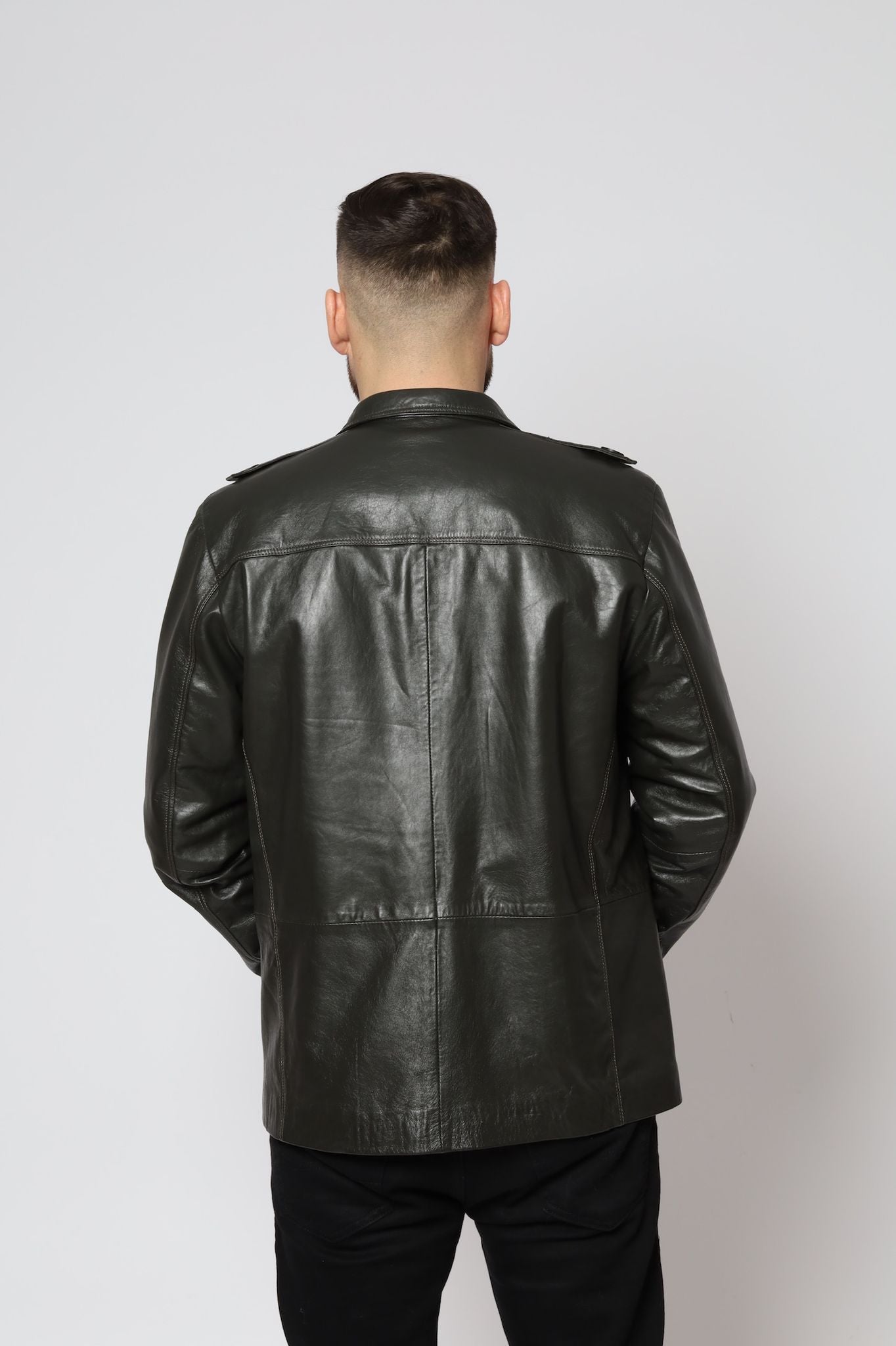 Leather Pocketed Jacket