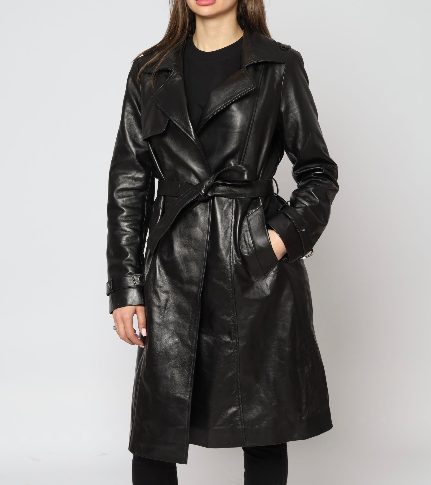 Waterproof Long Leather Jacket